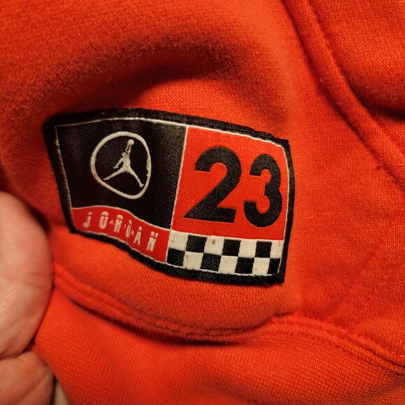Nike Air Jordan DNA Pullover Fleece Hoodie Orange Size M CV2784-673 - Picture 8 of 10
